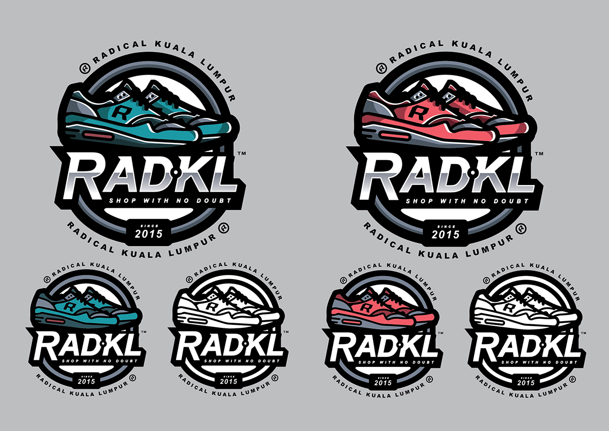 logo emblem badge typo colour Logo Design Illustrator adobe branding  sneakers