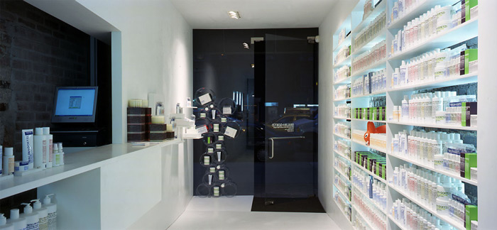 personal care unisex typographic store Window displays retail packaging