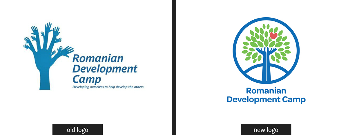 logo key visual poster rollup global development Logo Design event materials