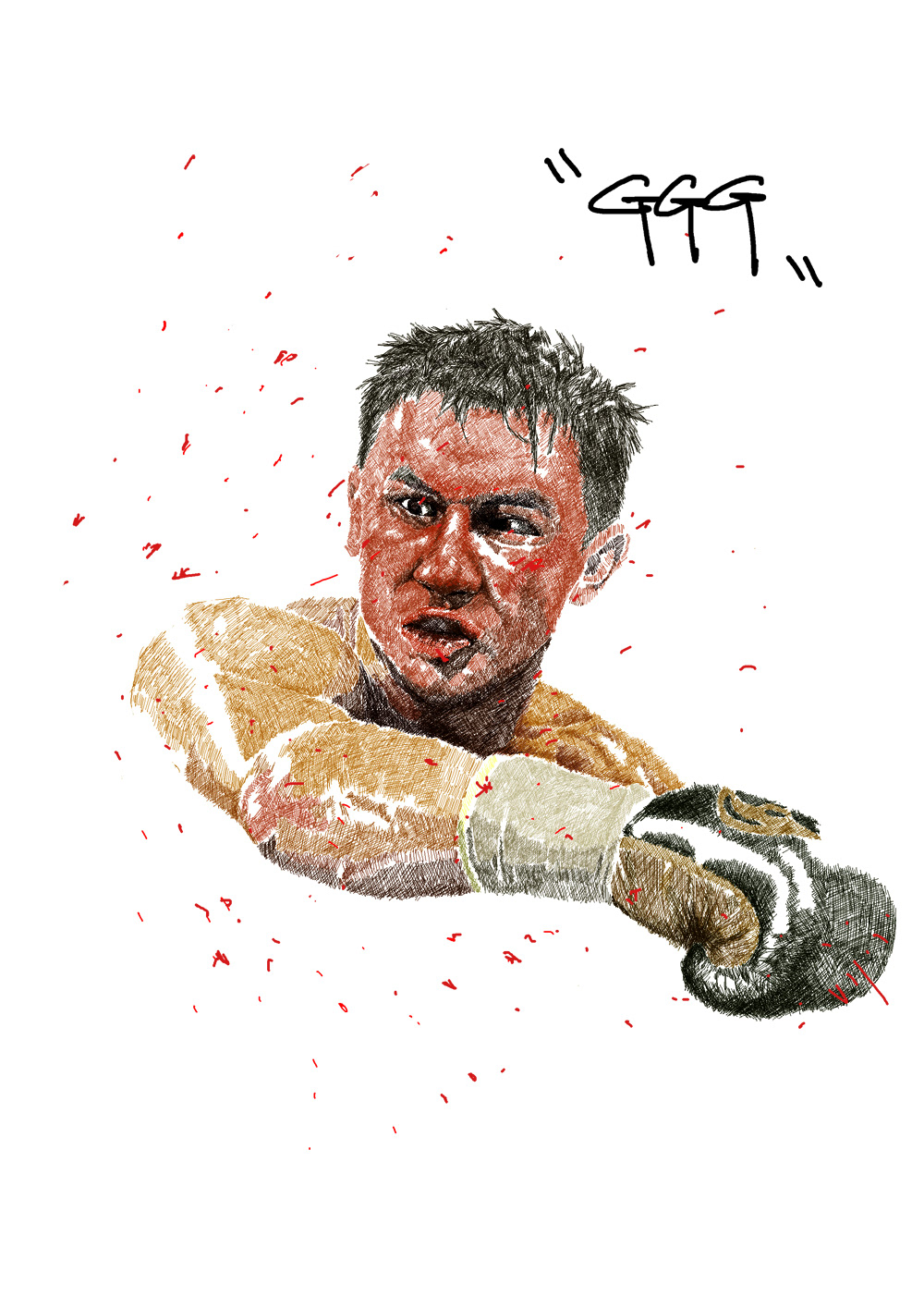 Boxing Floyd Mayweather Gennady Golovkin guillermo rigondeaux Naoya Inoue sports vasyl lomachenko Digital Art  portrait sketch