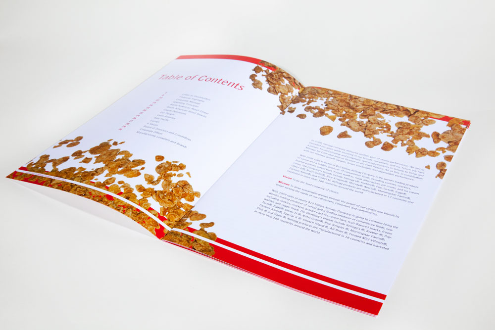 Kellogg's Cereal hand-made type type design annual report simple clean corporate Food  Layout Design