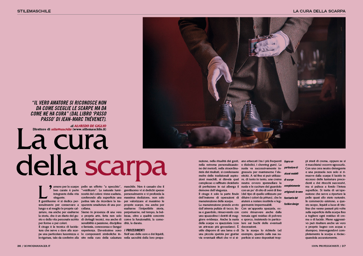 Uomo&Manager magazine Francesco Mazzenga illustrazione Design editoriale