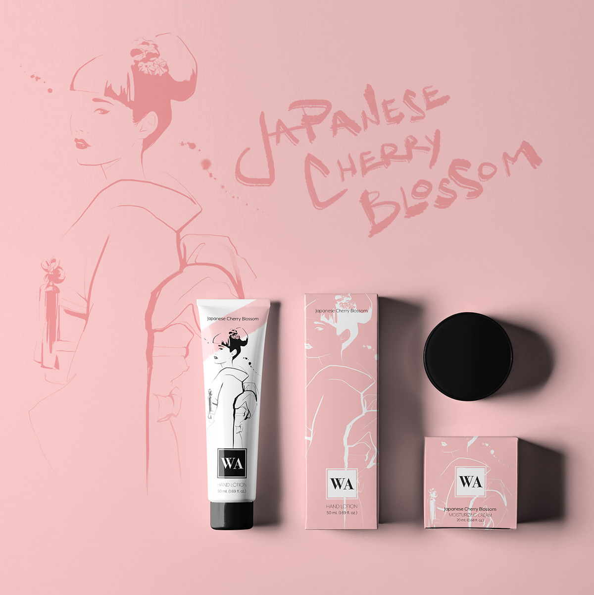 Packaging cosmetics brand identity Fashion  Minimalism Diversity ILLUSTRATION 