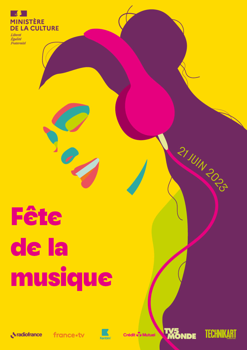 Affiche musicale affiche musique artist Digital Art  Drawing  fete de la musique Illustrator music Musique vector