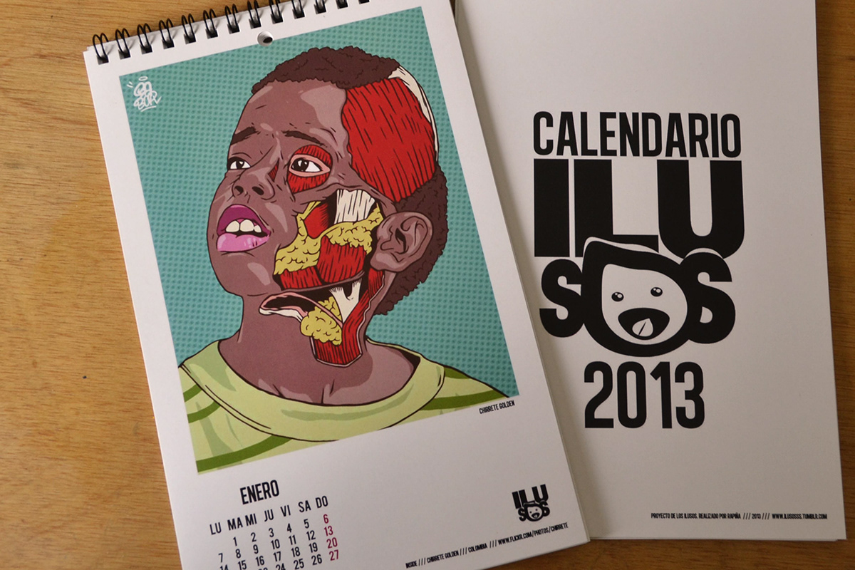calendario ilustracion colombia