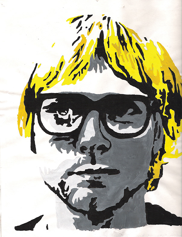 kurt cobain Andy Warhol Color Study screen printing silk screen layers Pop Art poster art