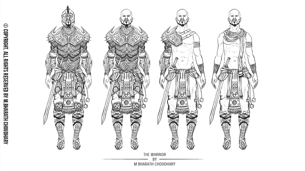 2D 2d concept 2D art art 2d drawing concept tribal commando pirate Fighter Immortal warrior transformer traveller