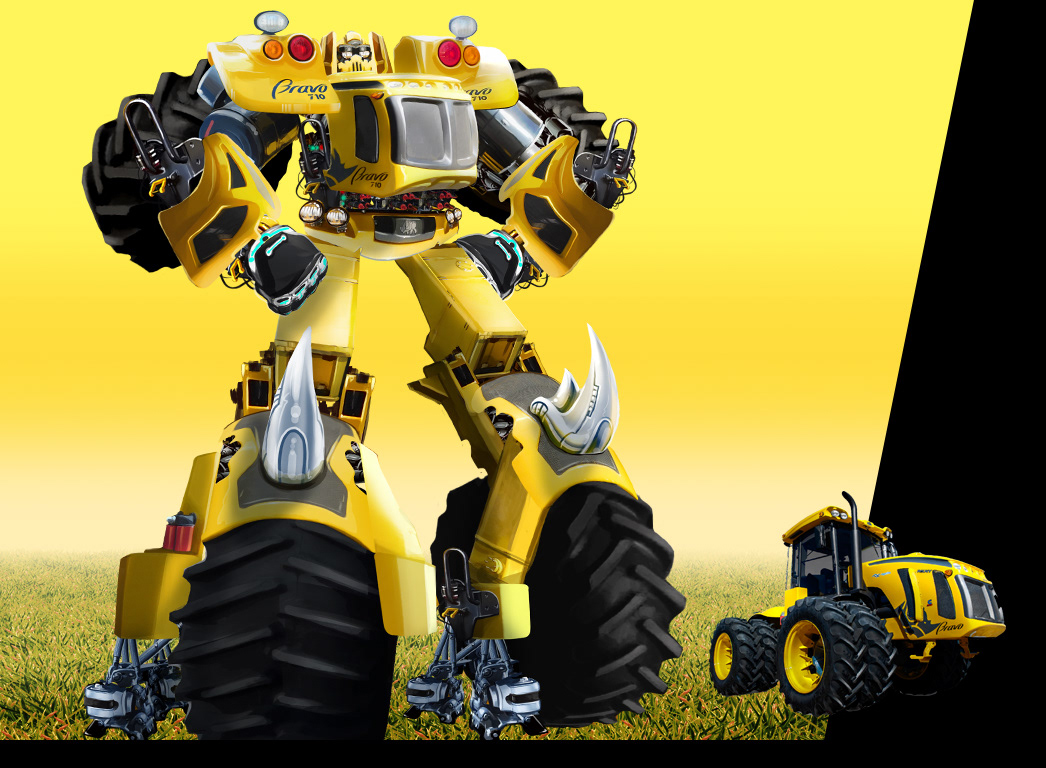 farm machinery bulldozer Transformers Tractor ILLUSTRATION  mecha robot digital 2d