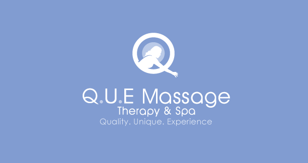 logos branding  identity graphic design  massage therapy Q.U.E Massage Therapy Spa