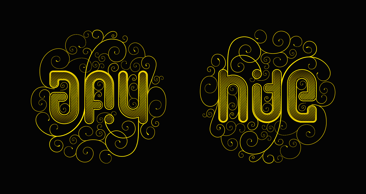 Adobe Portfolio lettering ambigram Inversions TypeEd Workshop Los Angeles Dynamic Letterring puzzle