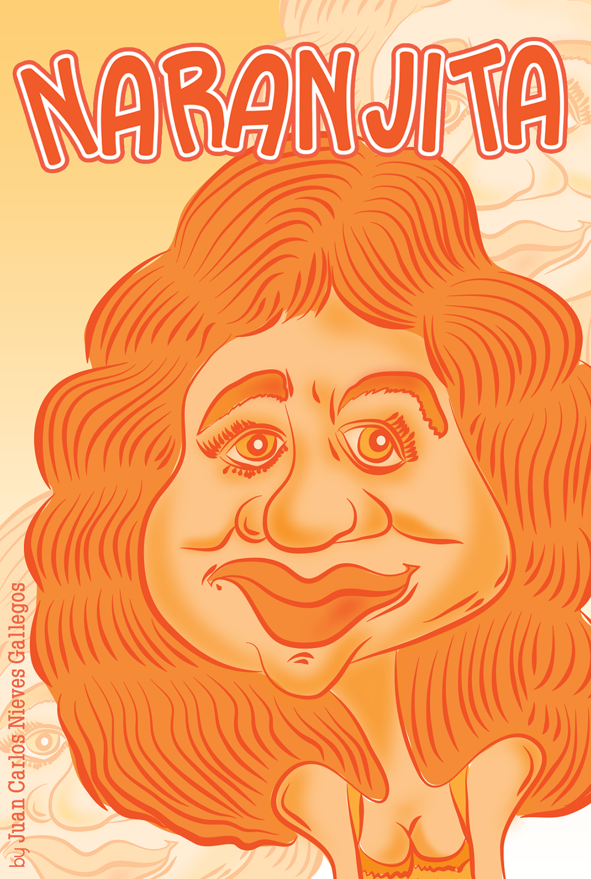 caricatura caricature   karikatur digital orange naranja color vector personagem Juan Carlos Nieves