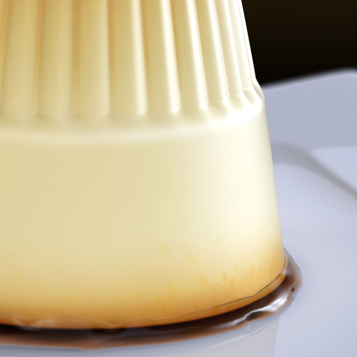 3ds max vray caramel Creme Caramel cg food CGI Packshot