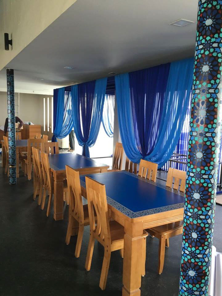 restaurant Moroccan blue gold red
