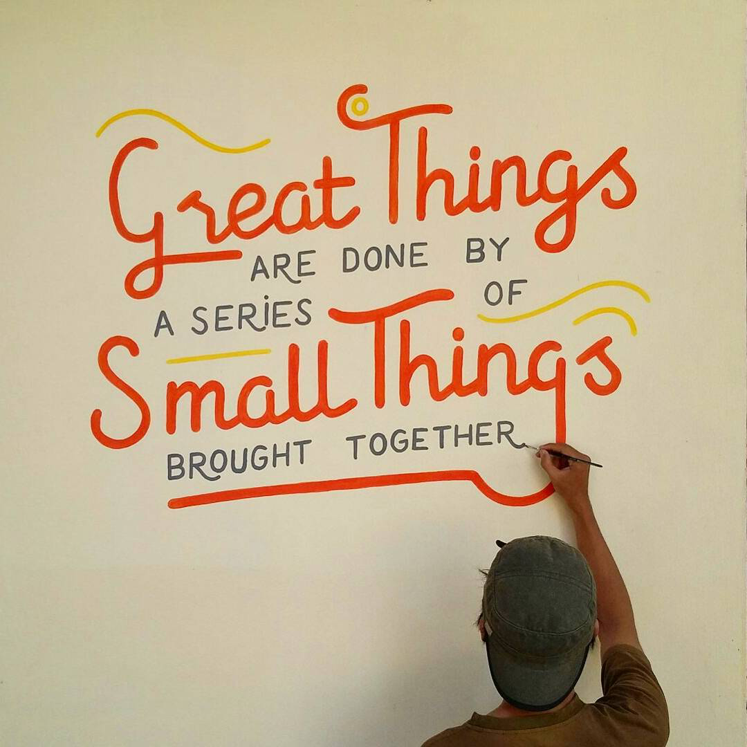 Mural lettering typography   HAND LETTERING wall art Denpasar bali