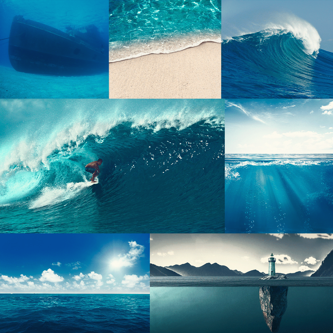 blue clouds Ocean SKY water photoshop Manipulação de imagem design gráfico Graphic Designer