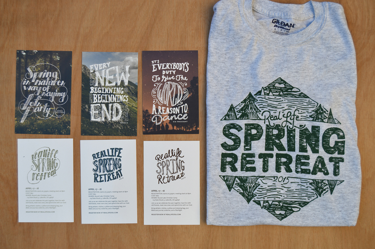 spring hand drawn type photo Quotes retreat t-shirt flyer