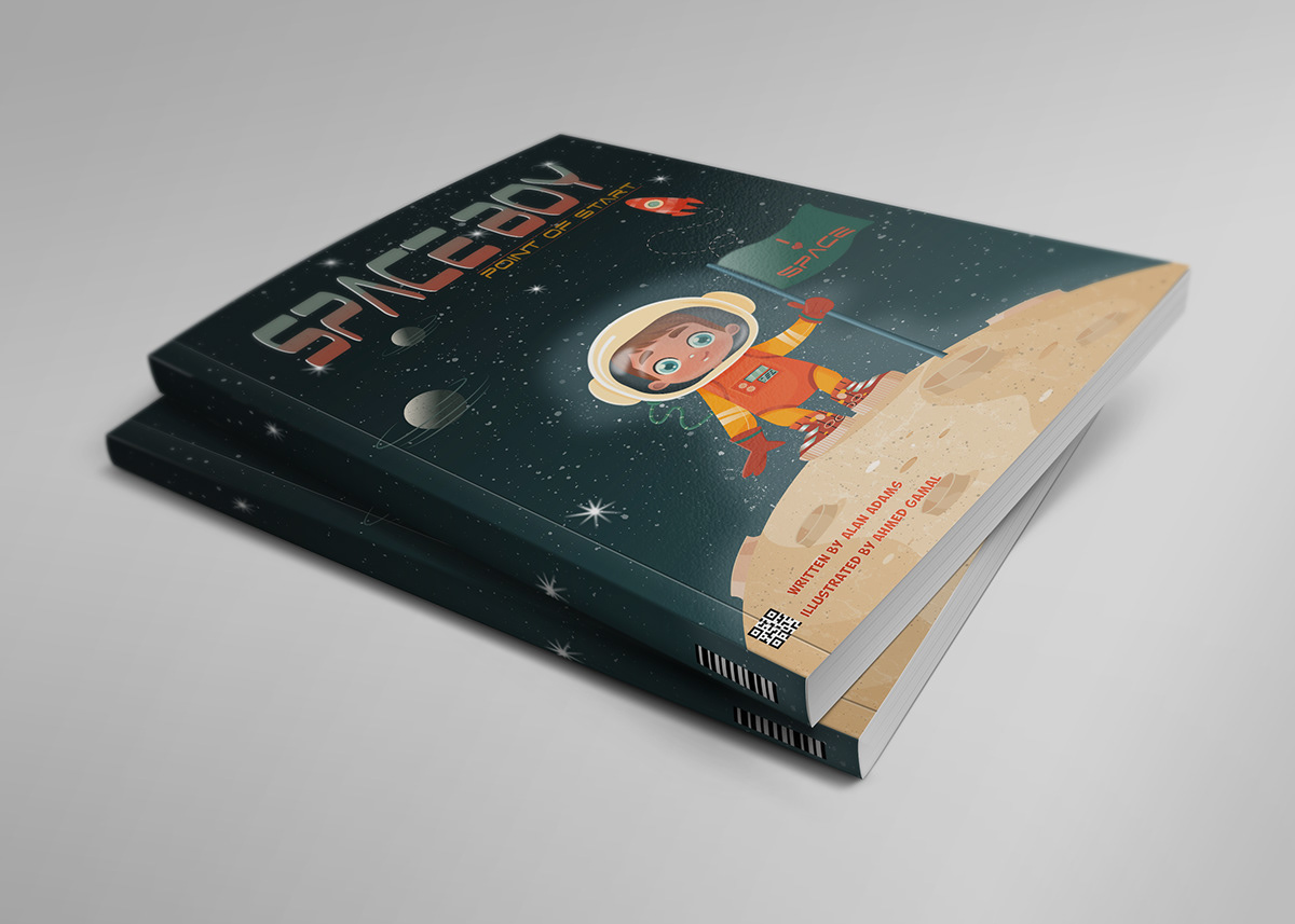 children's book book cover kids story book illustration Cartooning  Space  Character adventure Ahmed Gamal احمد جمال