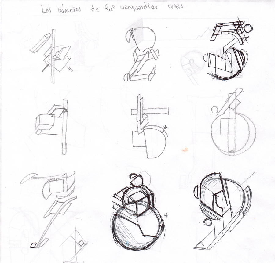 tipografia yorokobu numerografia diseño de caracteres revista magazine graphicdesign constructivismo geometria geometry typography  