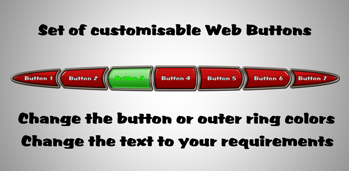 Web buttons ui design