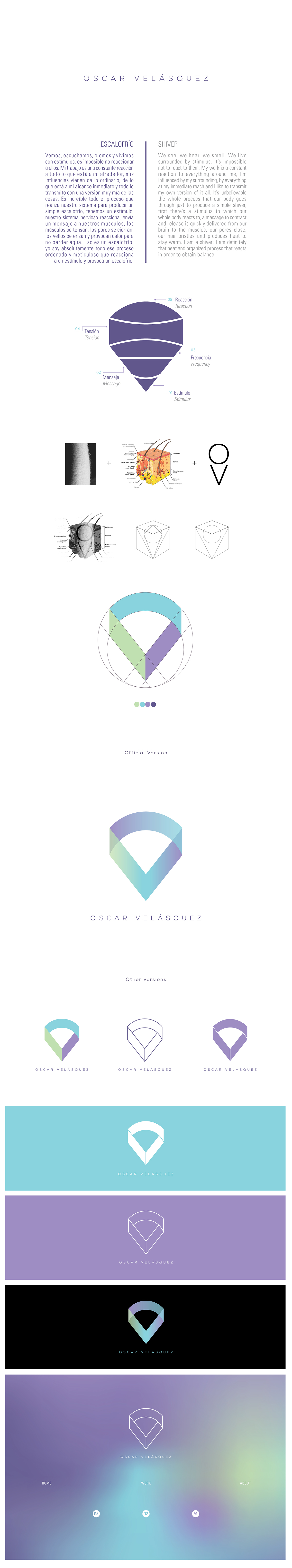 personal branding oscar velasquez Logotype brand guidelines brand construction iridescent El Salvador