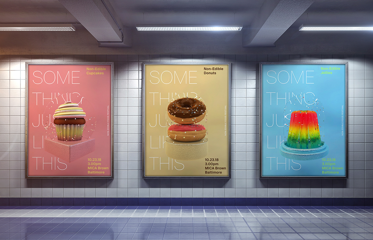 cinema4d festival branding  graphicdesign motion rendering 3dmodel Food  dessert adobeawards