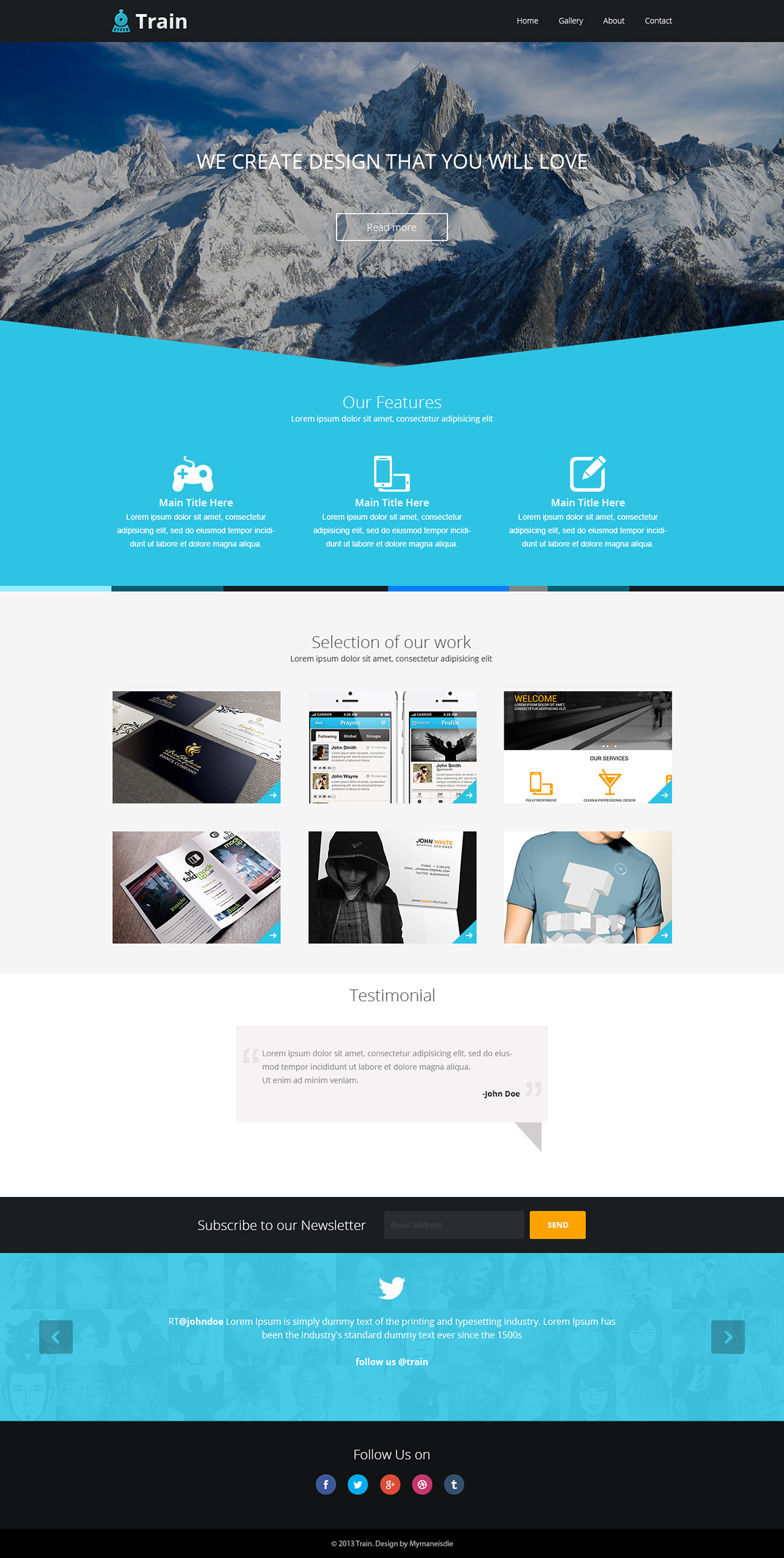 landing page free psd template landing page template