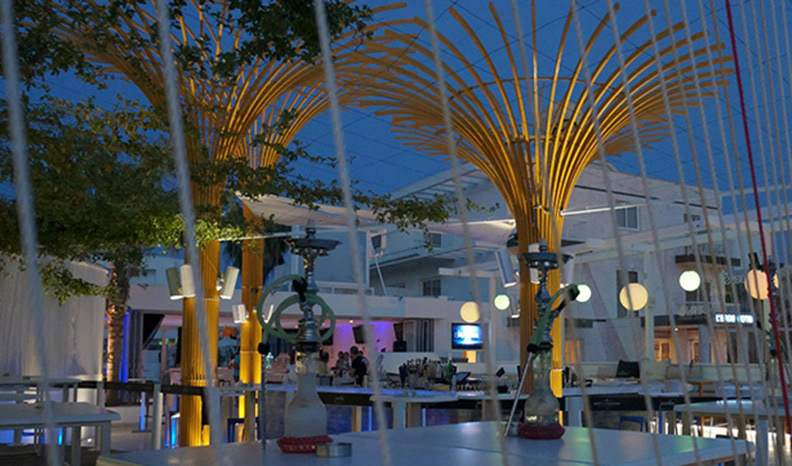 passion Sushi DANCE   sculptural structure Outdoor Entertainment Hospitality passion fruit passion tree dj Adobe Portfolio ayia napa bar cyprus lounge