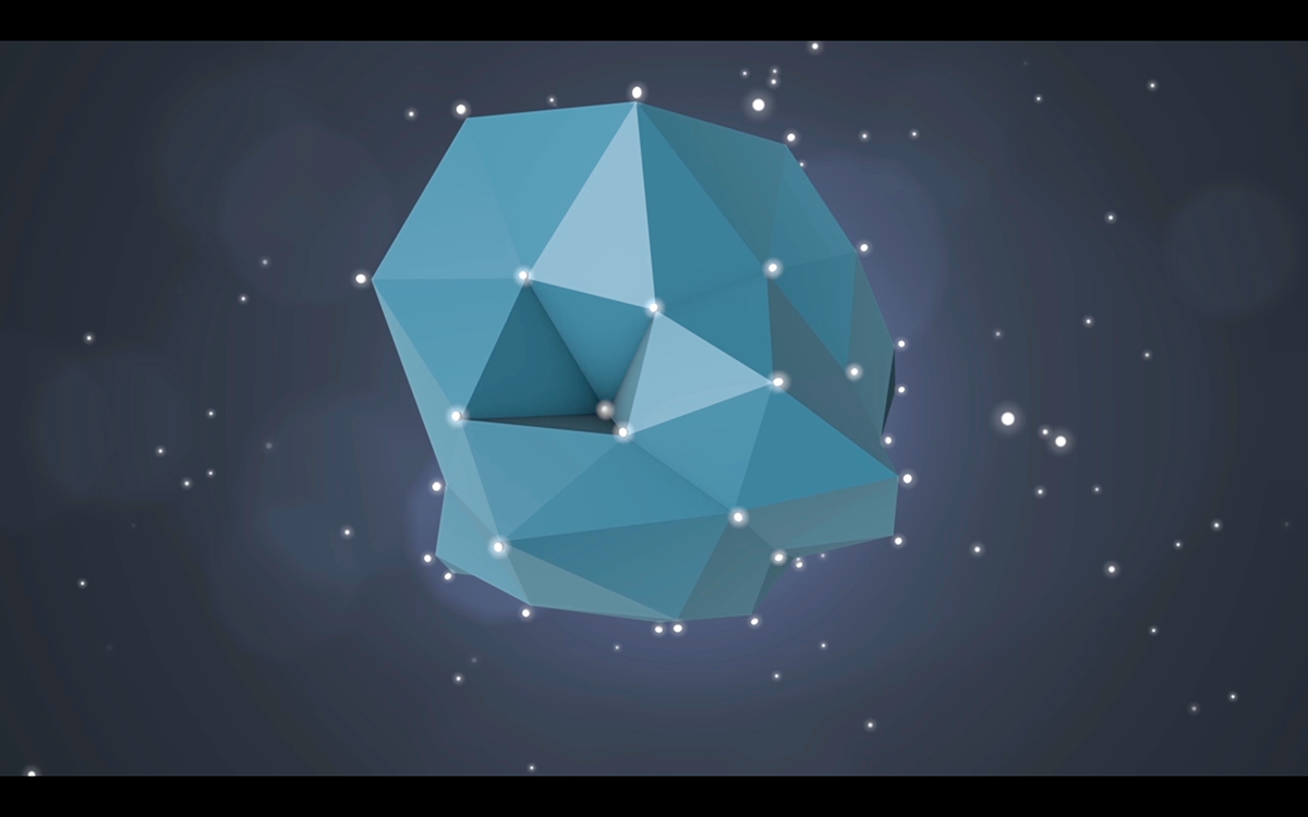 after effects Cinema 4d promo intro stars night SKY 3D low-poly plexus Trapcode Particular Lux Twitch