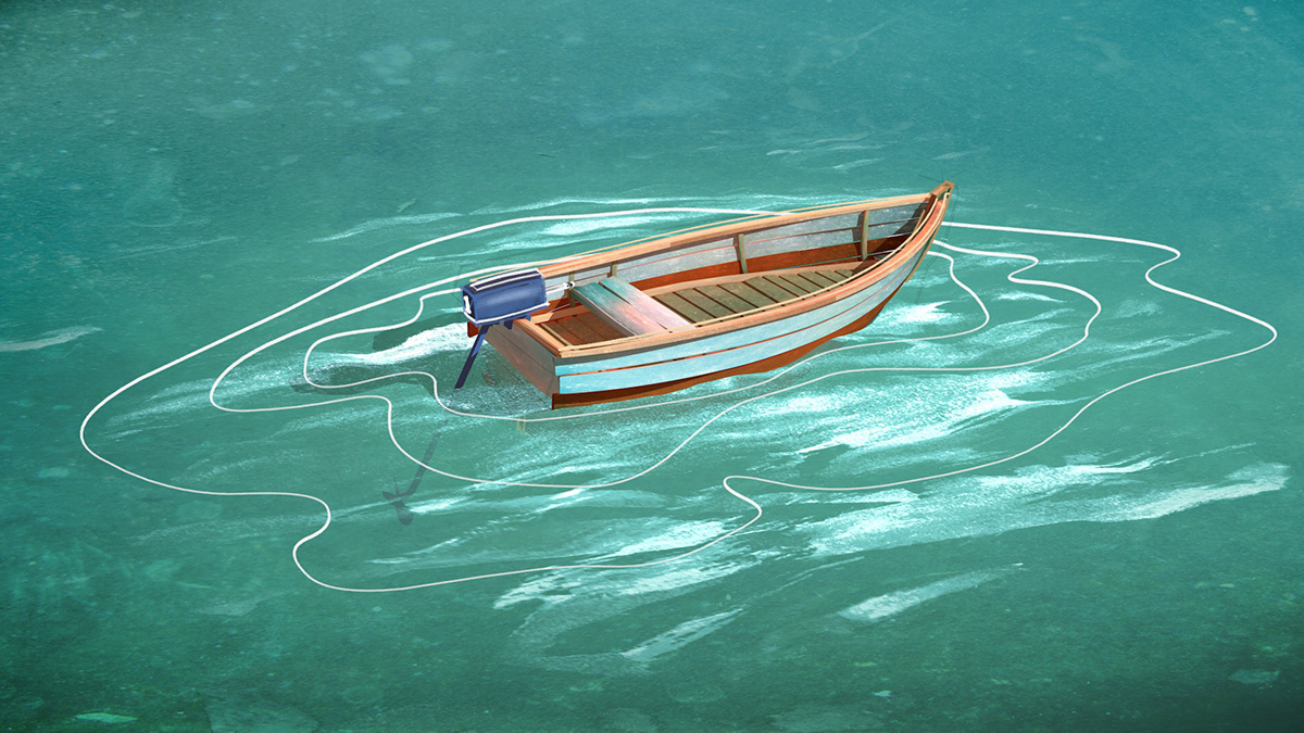 shortfilm painterly NPR stylized fish dive ship goliath Fisherman sketch & toon