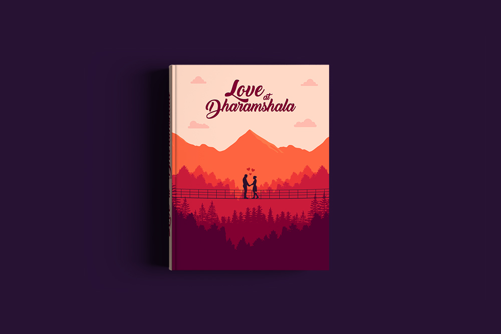 love at dharamshala book cover design Love dharamshala India novel Autobiography vector graphics adobe Illustrator photoshop