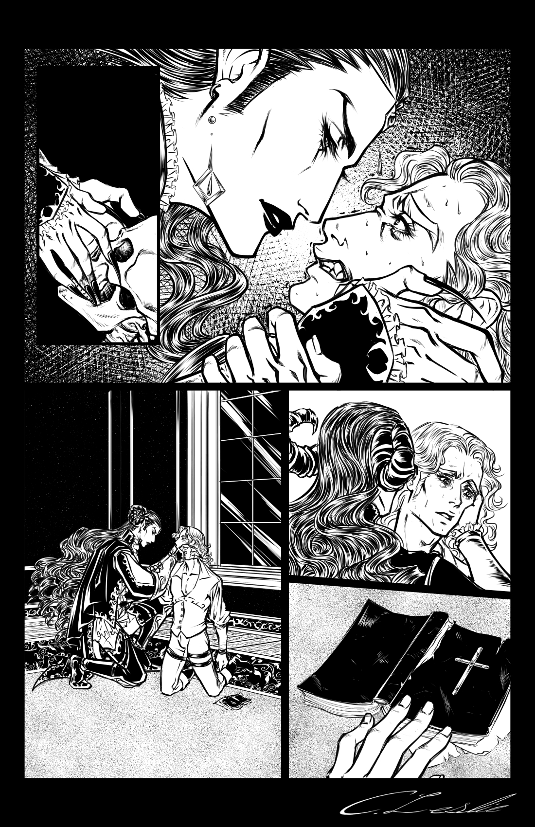 Faust Mephistopheles Graphic Novel comic Adaptation black and white historical fantasy fantasy