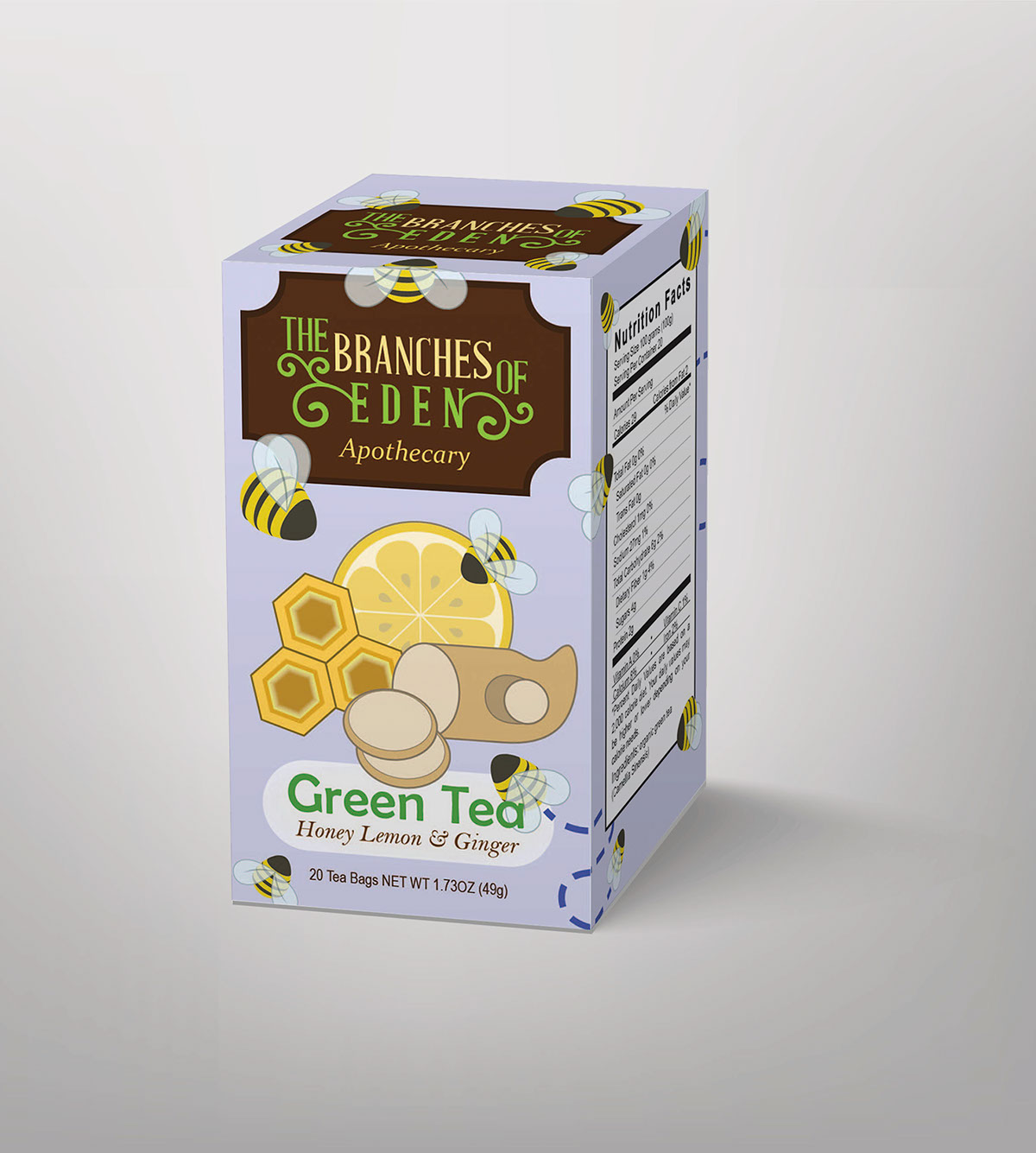 Adobe Portfolio green tea package