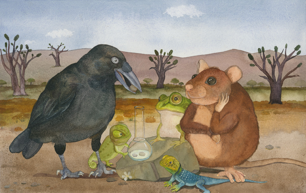 #illustration watercolor aesop's fable children's book book illustration