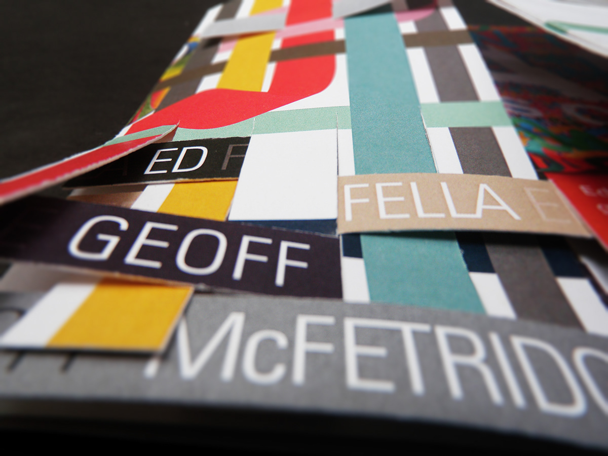 Geoff McFetridge ed fella brochure creative print weave colorful