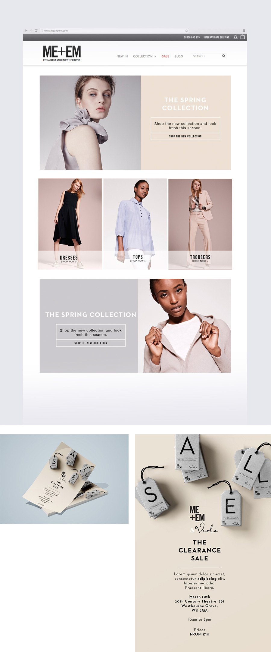 Promotion Email newsletter creative inspiration Website banner design fashion london minimilist fresh simple