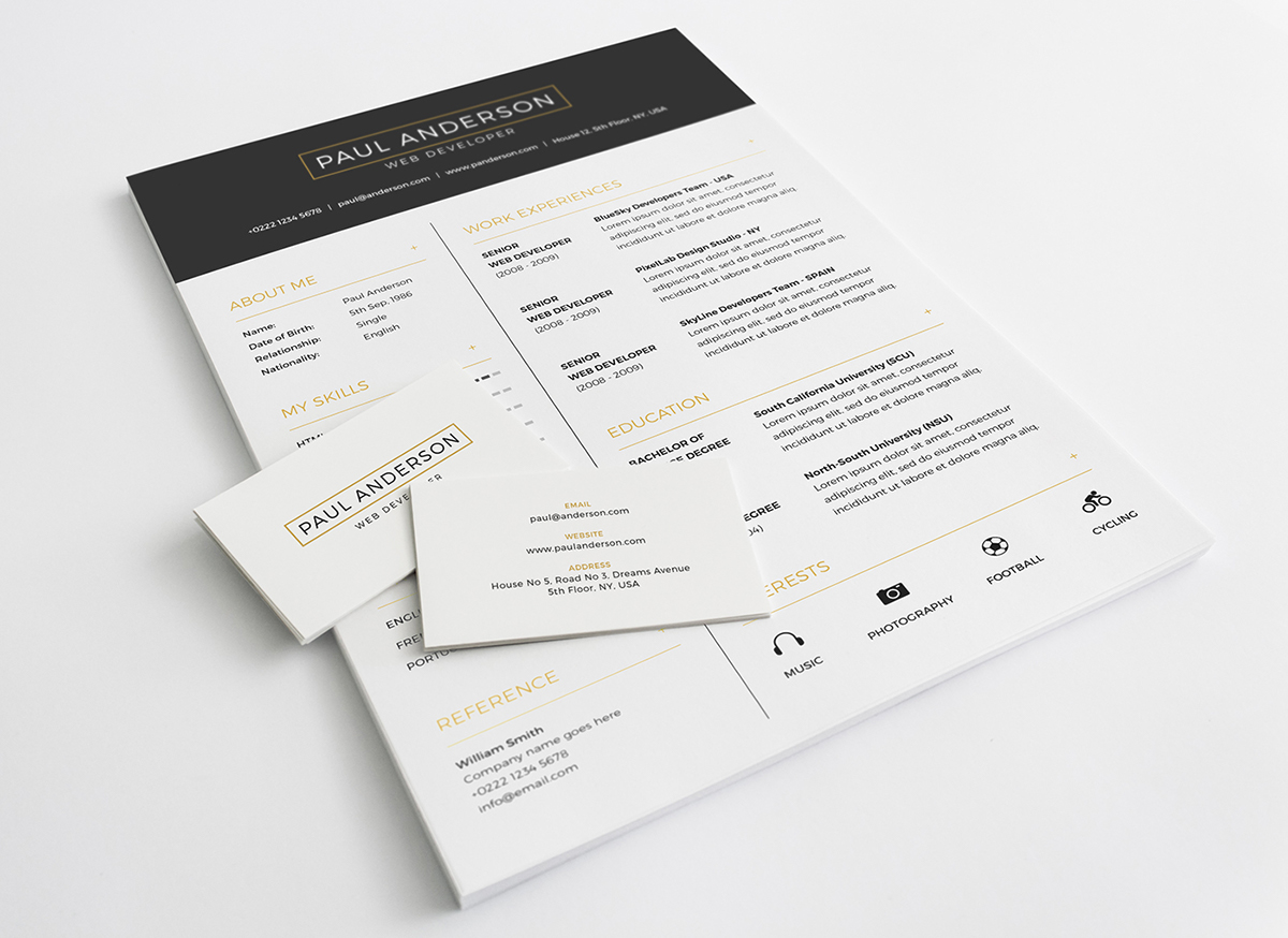 Free Resume Resume CV Curriculum Vitae cover letter minimal cv business card clean resume th_studio template freebie