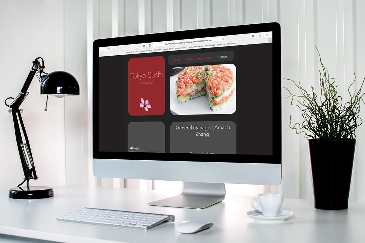 Website design Typeface menu Sushi
