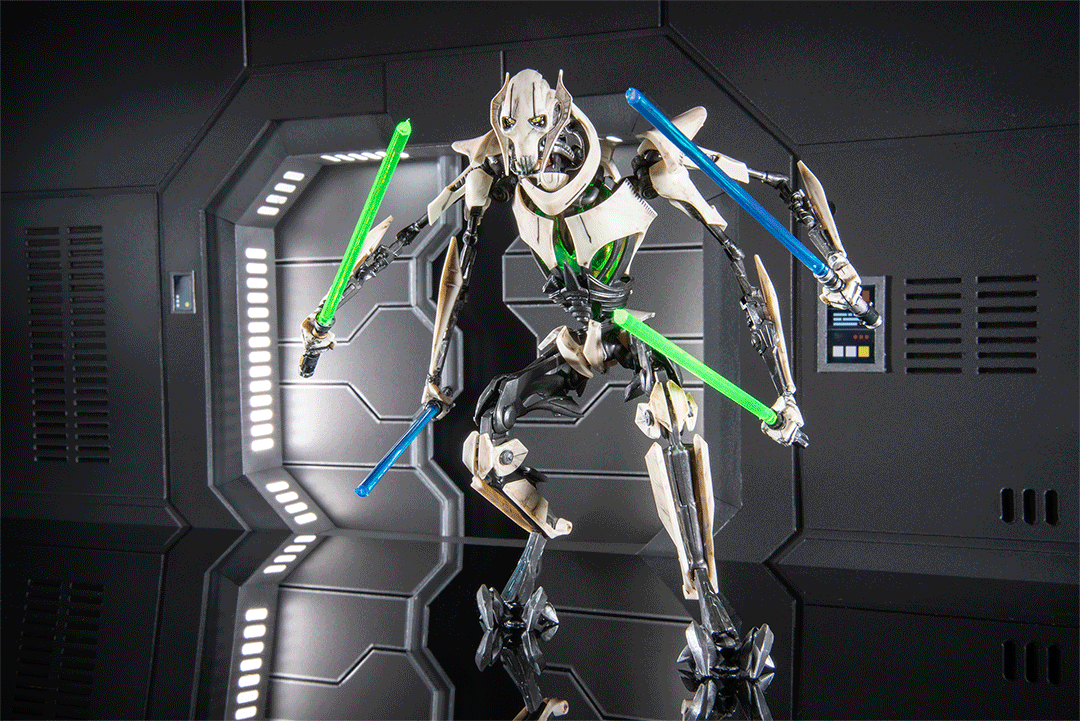 star wars General Grievous Photography  Miniature Diorama photoshop lightsaber Behind the Scene making of