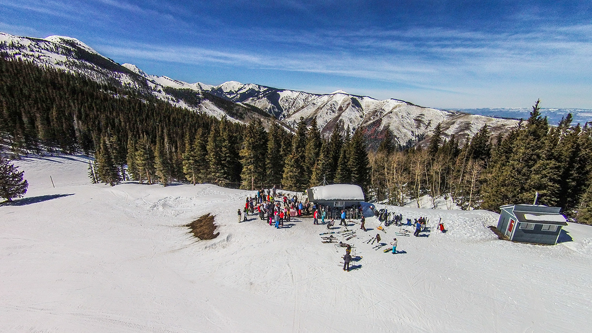 Aerial drone snowmass Colorado