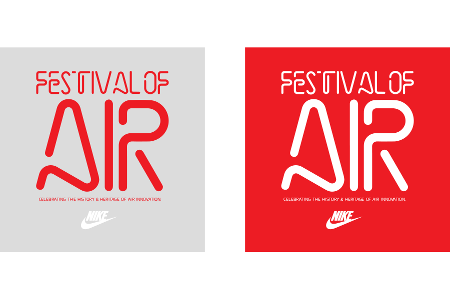Nike Festival of Air Collateral lex trickett south africa jhb johannesburg nsw nike sportswear festival design festival print logo air Swoosh