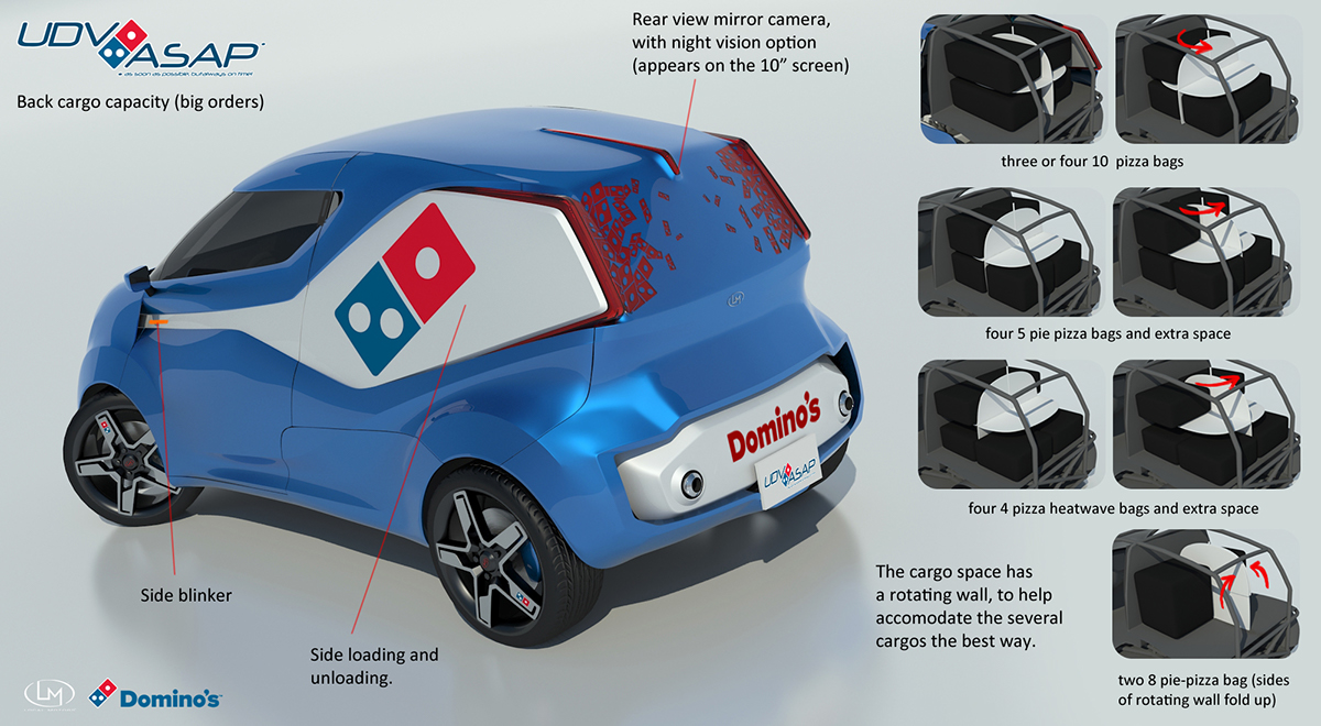 Delivery car  pizza car  delivery vehicle 