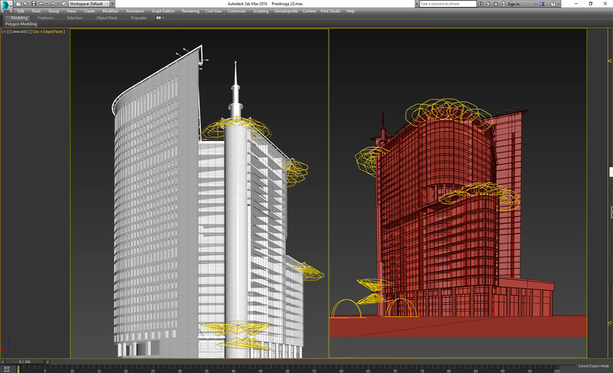 3D Modeling Without Cash - Architecture  3Ds MAX Red on Behance
