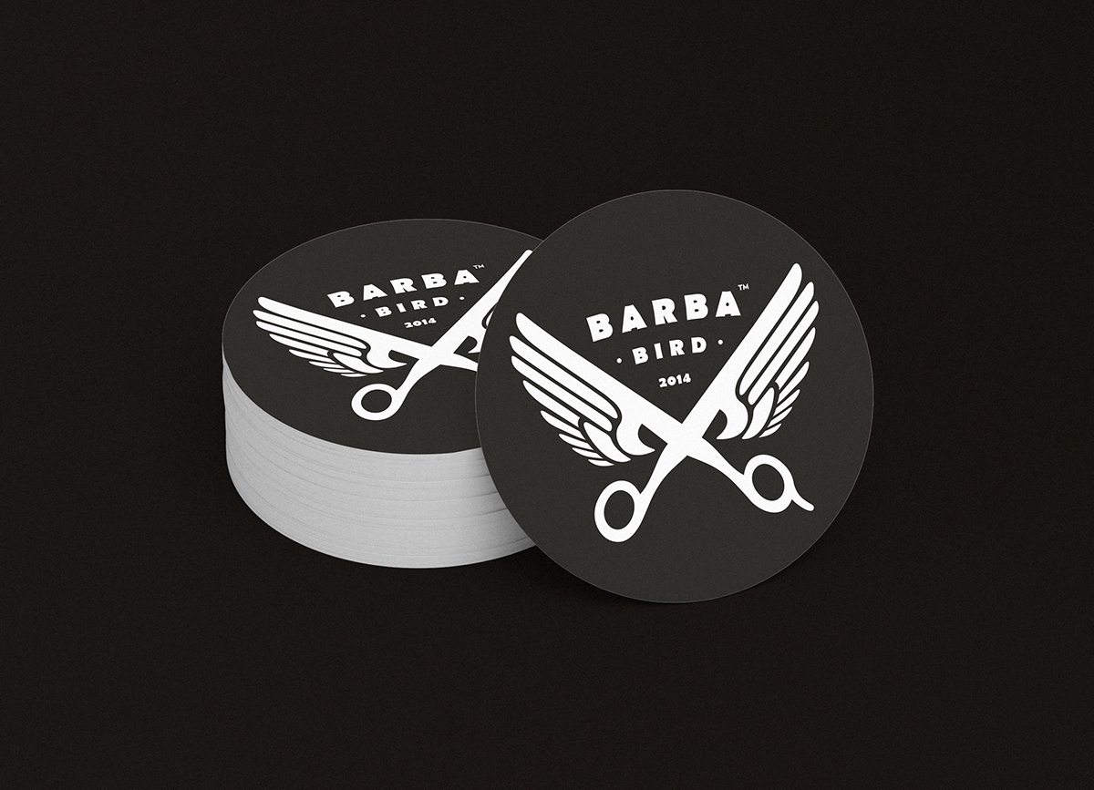 barber hairdresser poster letterhead logo Logotype identity brand Stationery print corporate visual White black business card