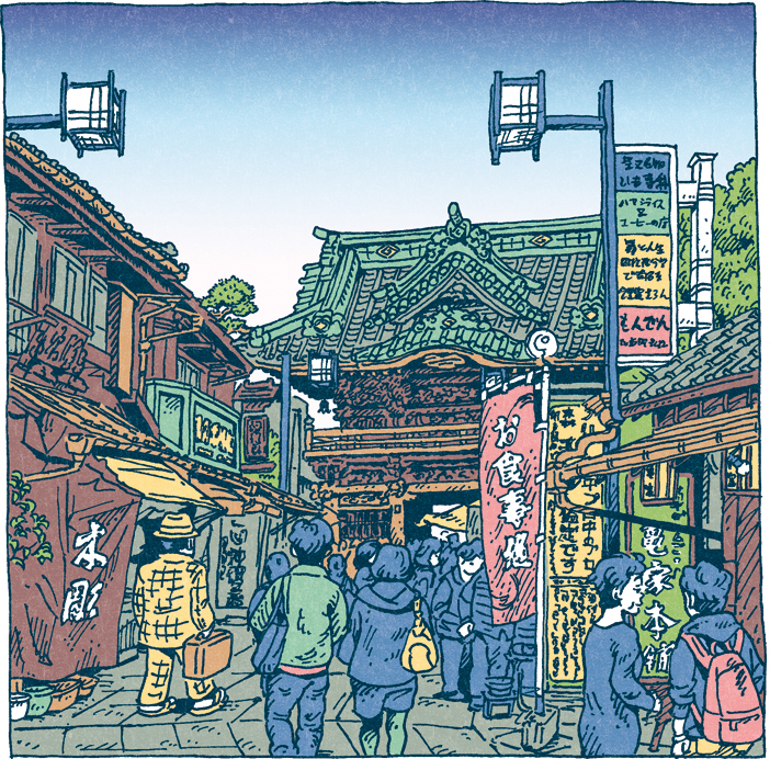 tokyo ukiyoe sihtseeing comic japan 下町 イラスト pop 侘寂 Landscape 漫画 manga bandedecinee