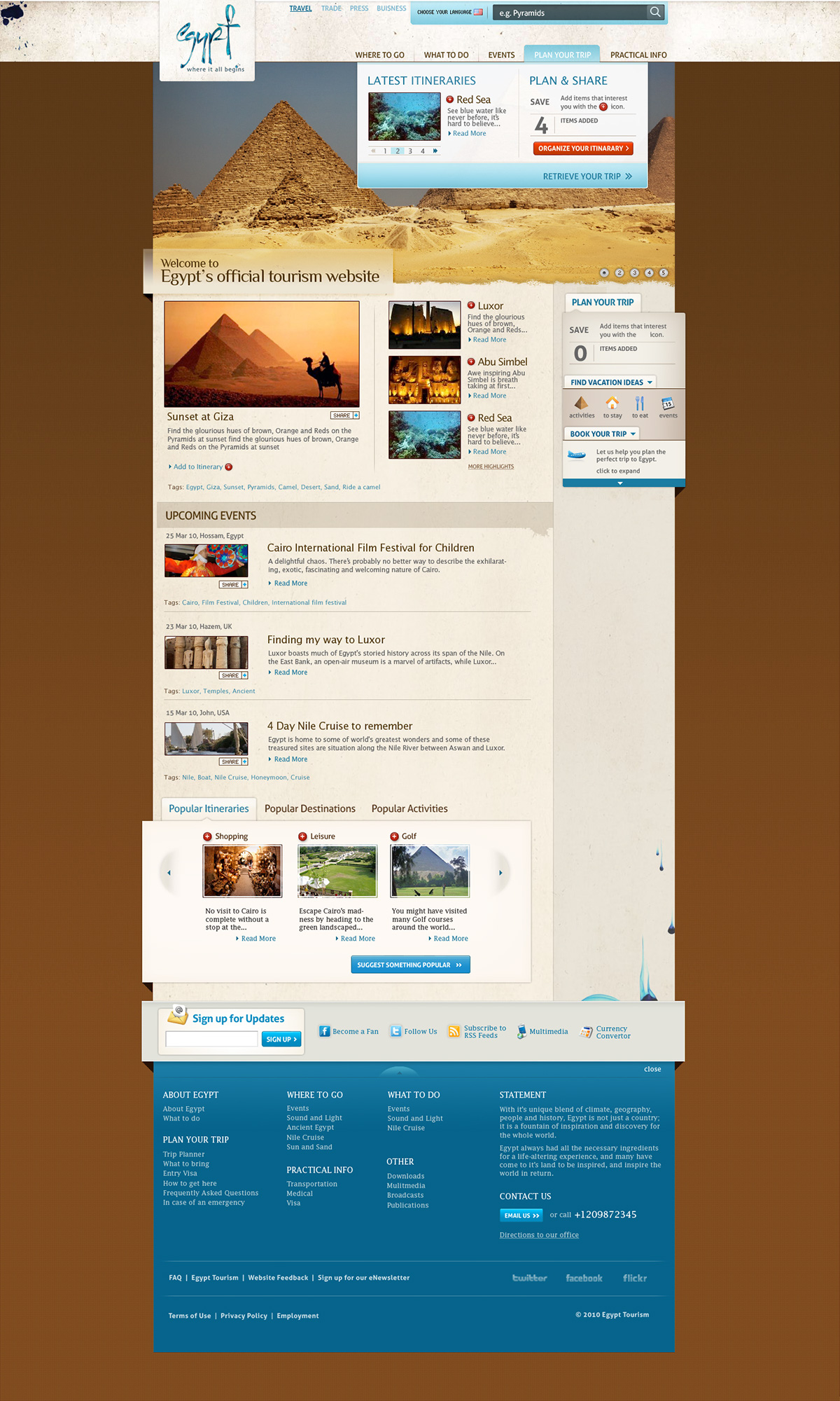 egypt luxor nile tourism ETA award