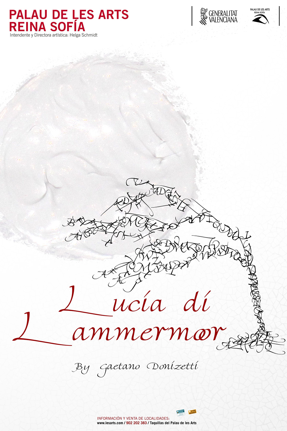 opera Lucia di Lammermoor poster Tree  moon graphic design blood publicity advertisement Palau cac valencia