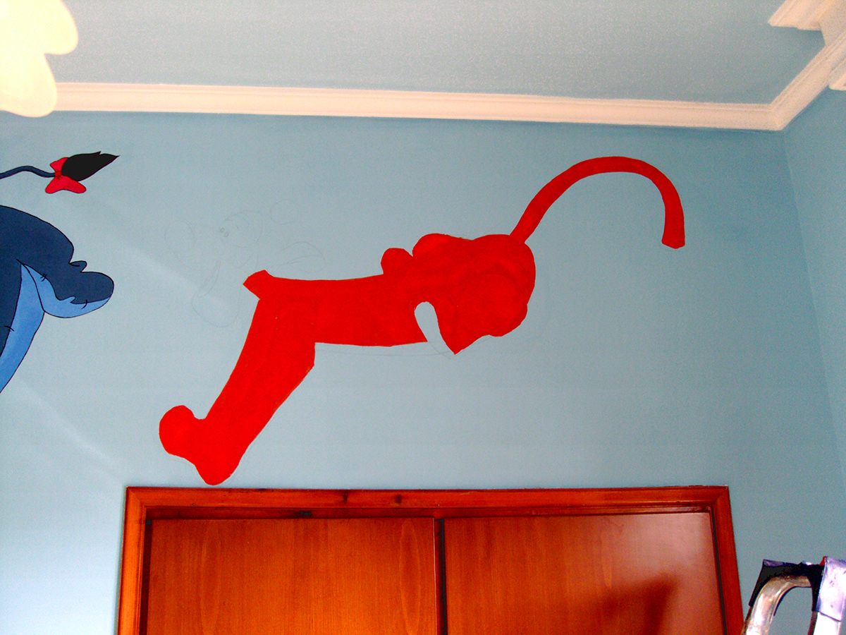 Murals wall painting Winnie Pooh kids kids room