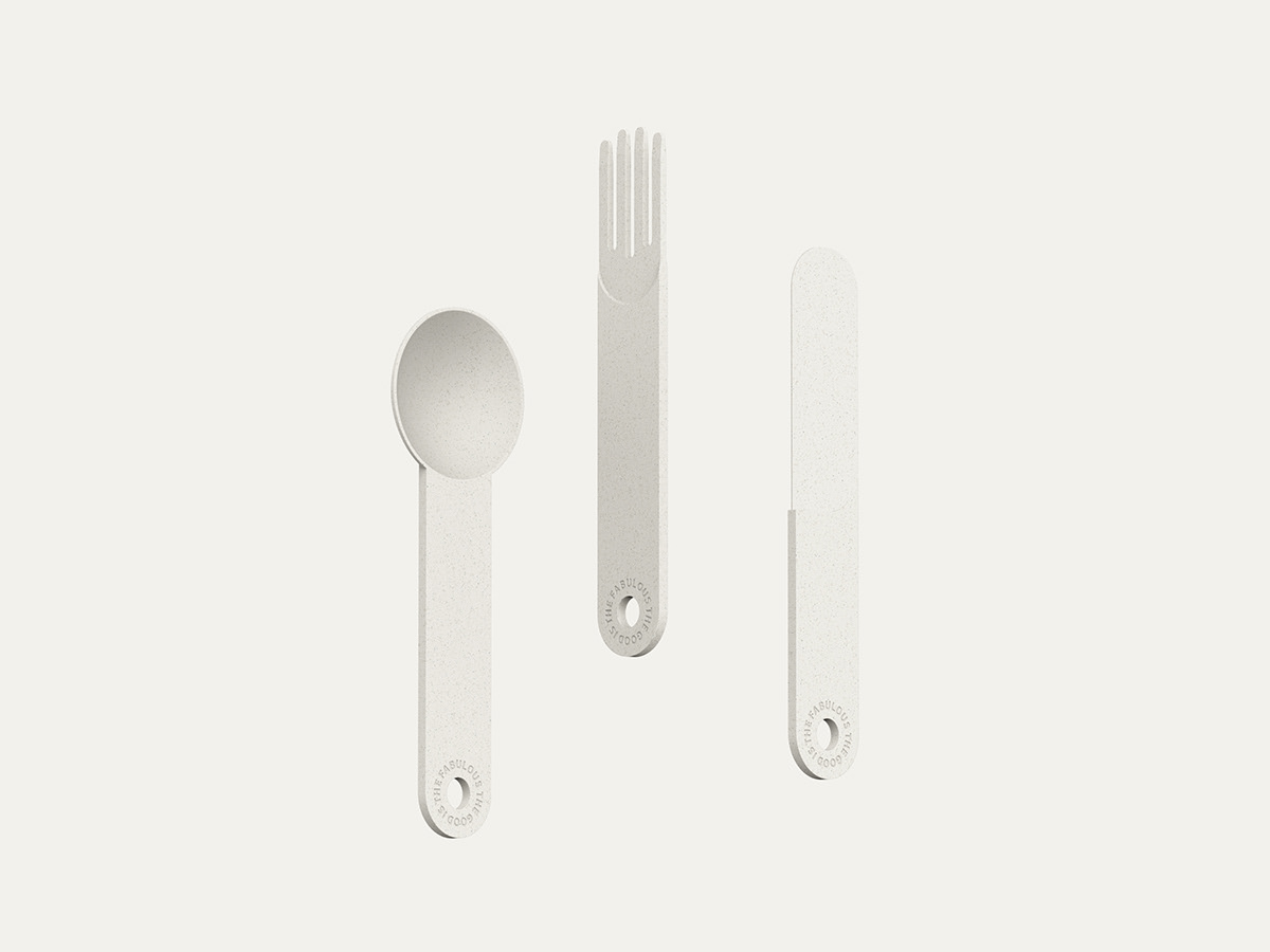 bioplastic cutlery DDP eco eco friendly fork jonggunkim knife lunchbox spoon