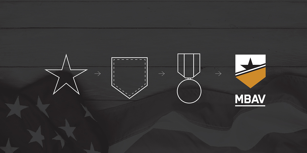 brand identity logo Collateral Military veterans badge army business mba honor