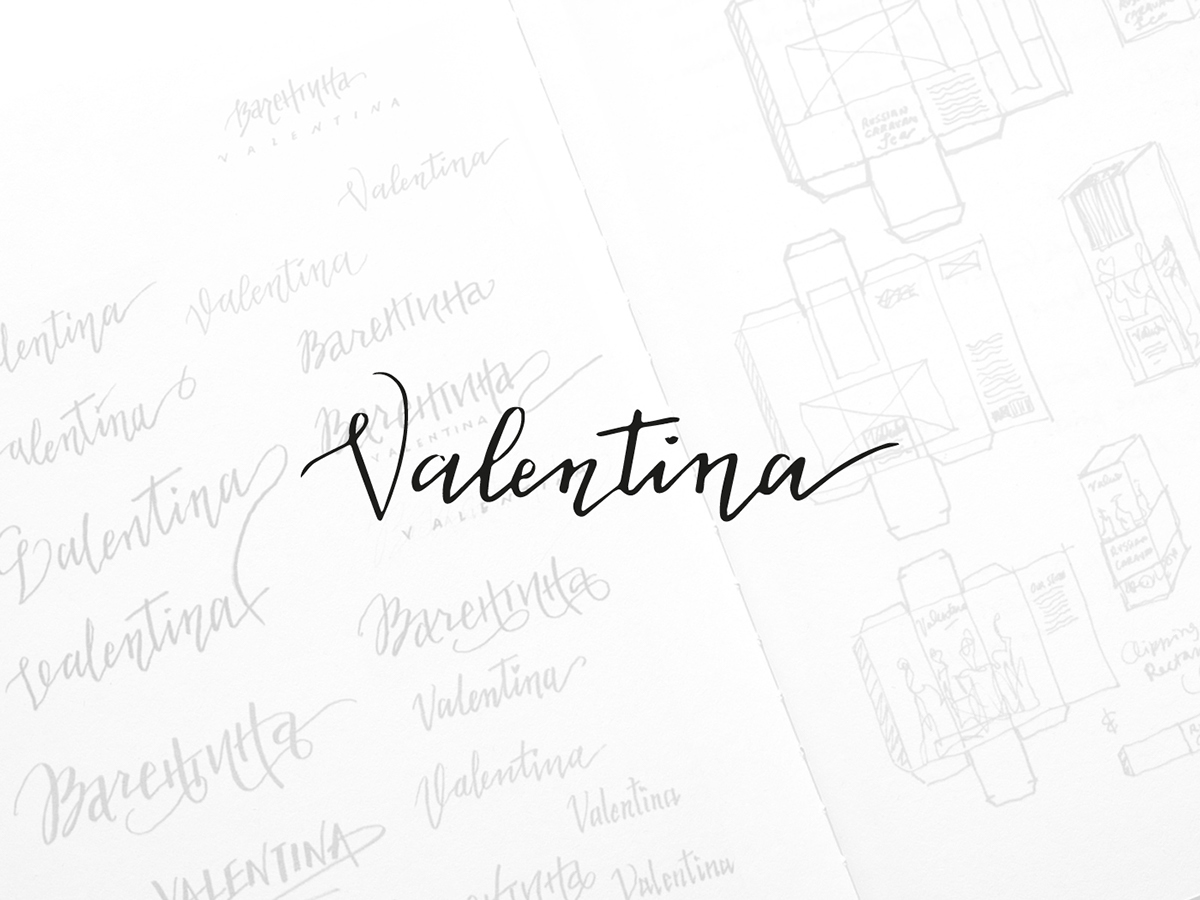 Adobe Portfolio ILLUSTRATION  Packaging digital sketch line drawing tea branding  logo brush lettering